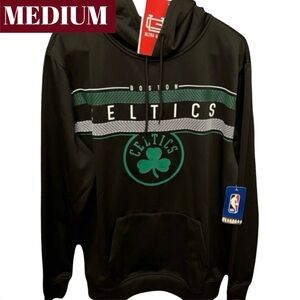 Boston Celtics Hoodie Mens nba celtics Sweatshirt MD Black White Green MED NWT